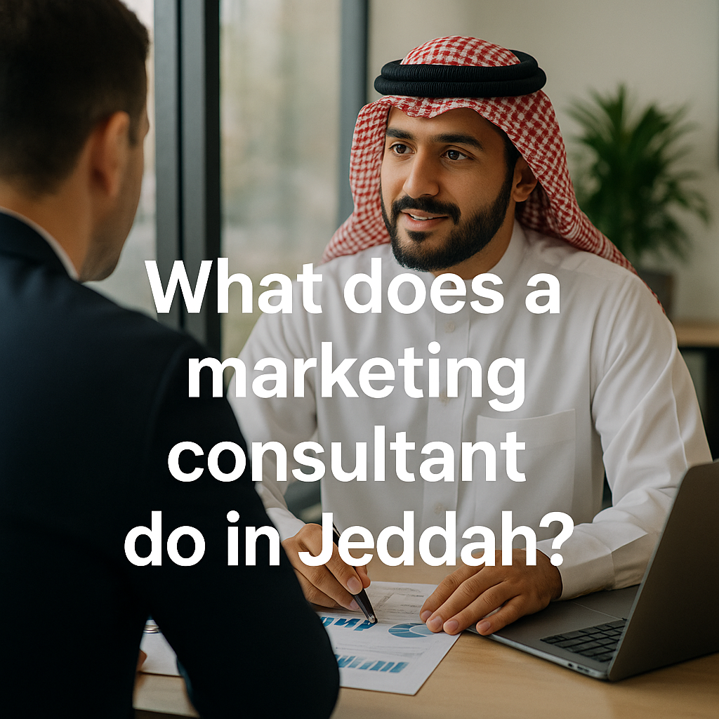 A marketing consultancy session in Jeddah with a client.