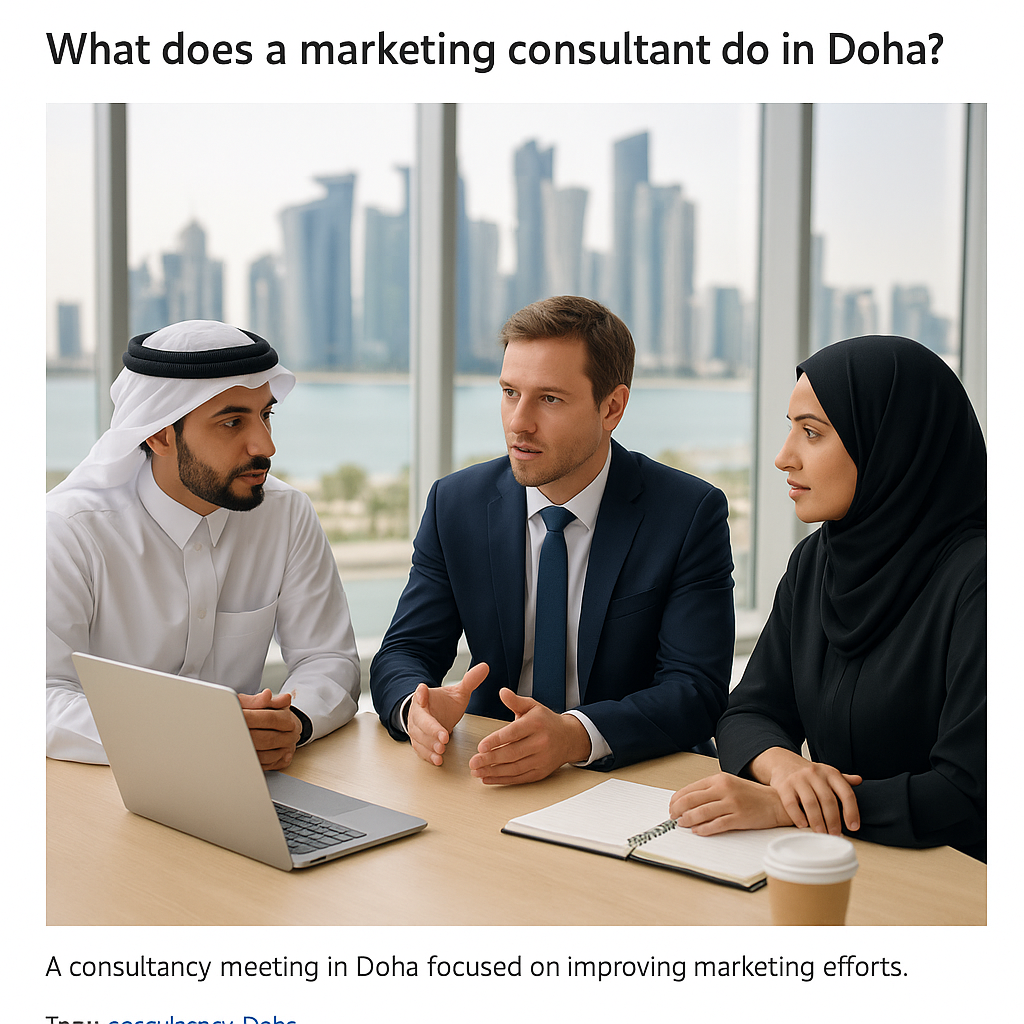 What does a marketing consultant do in Doha? Future Marketing Strategies