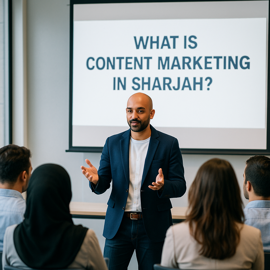 A content marketing workshop in Sharjah with industry experts.