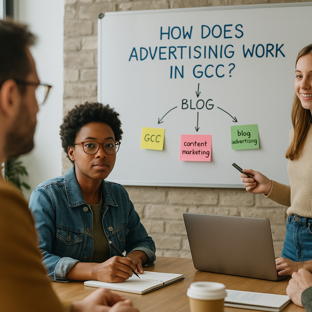 A blog advertising brainstorming session in a creative agency.