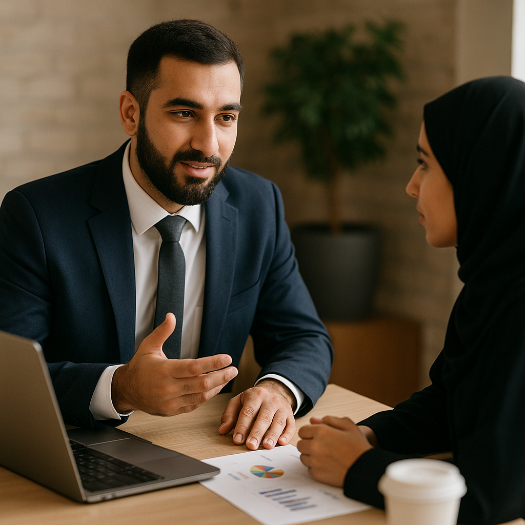 A marketing consultancy session in Dammam focused on client needs.