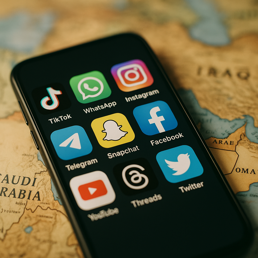 Icons of trending mobile apps in MENA.