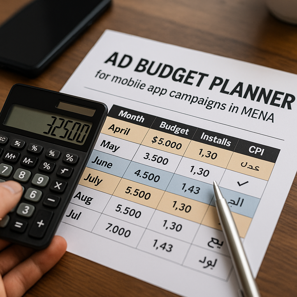 Ad budget planner for mobile app campaigns in MENA.