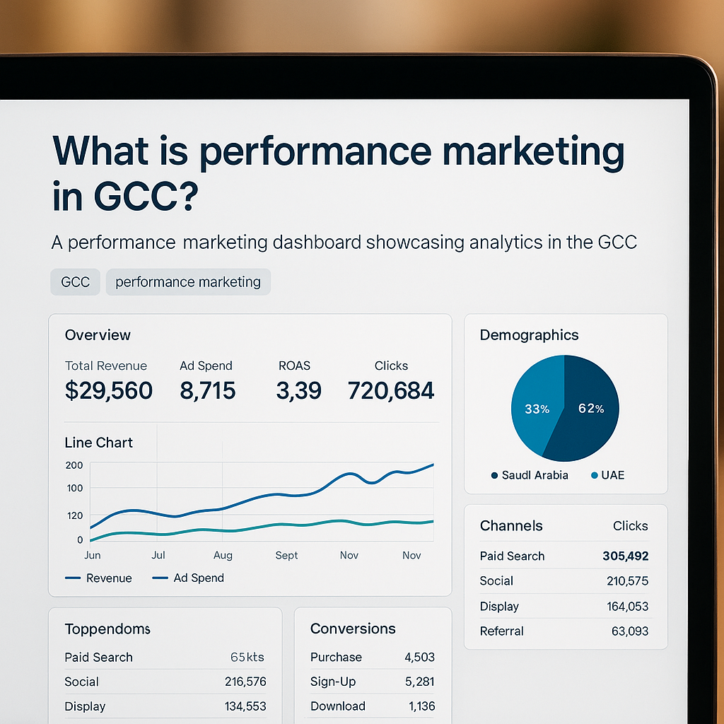 A performance marketing dashboard showcasing analytics in the GCC.