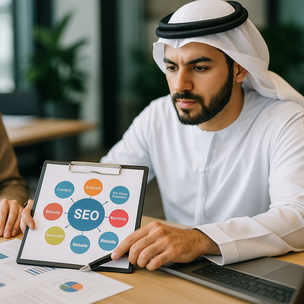 An SEO agency working on a website optimization project in the GCC.