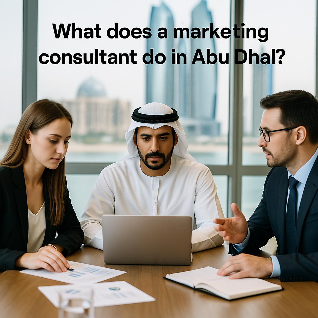 A focused meeting on marketing consultancy strategies in Abu Dhabi.